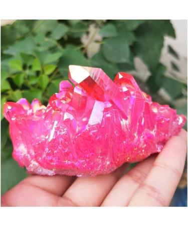 80-280gCrystal Cluster Natural Titanium Coating Rose red Quartz vug Plating Stone Flower Crystals Beautiful ZJGIDTEM (Size : 150-180g) - Buy Online on GoSupps.com