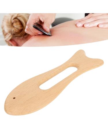 2 Pack Wooden Gua Sha Board - Fish Shape Beech Massage Tool for Arms Legs & Back - Safe & Polished Smoothing Therapy - Buy Online on GoSupps.com