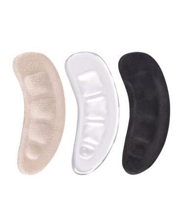 Heel Grips Liner Cushions Inserts for Shoes Too Big Heel Pads Prevent Blister and Heel Pain for Men Women  Prevent The Foot from Sliding Forward in The Shoe Filler for Shoe Fit and Comfort(3 Pairs)