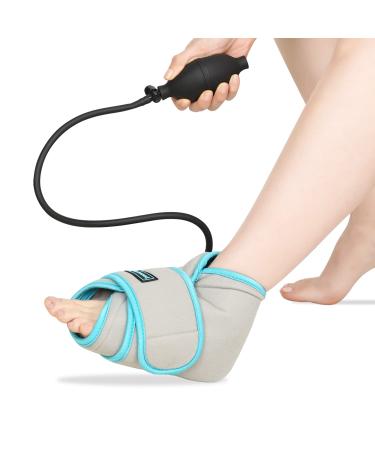 Compression Ankle Ice Pack with Air Pump Reusable Hot & Cold Compression Therapy Ice Pack Wrap Flexible Ankle Gel Ice Pack for Plantar Fasciitis Injuries Aches Swelling Sprains Foot Injuries Compression Ice Pack f...
