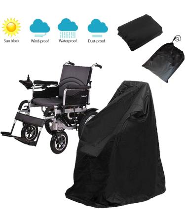 Wheelchair Cover | Mobility Scooter Cover Wheelchair Dust Cover | Waterproof Wheelchair Protection Cover | Wheelchair & Scooter Storage Protective Cover (115x75x130cm Black) 115x75x130cm Black - Buy Online on GoSupps.com