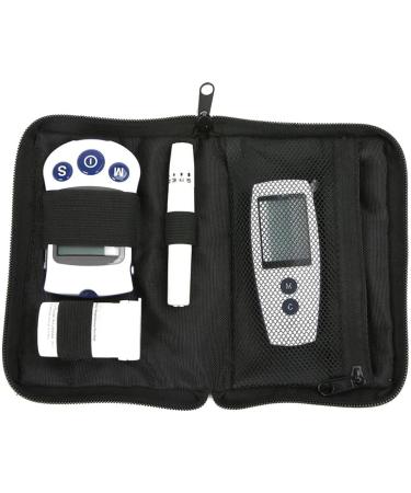 Fublazeze Blood Glucose Meter Storage Bag | Diabetes Organizer for Blood Pressure & Oxygen Meters | Black Zipper Carrier - Buy Online on GoSupps.com