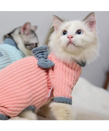 Rayminsino Sphynx Cat Clothing | Elastic Four-Legged Kitten Outfit | Medium Pink Home Wear - Buy Online on GoSupps.com