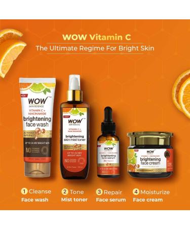 WOW Skin Science Vitamin C Face Cream - Oil Free Quick Absorbing - For All Skin Types - No Parabens Silicones Color Mineral Oil & Synthetic Fragrance 50 ml - Buy Online on GoSupps.com