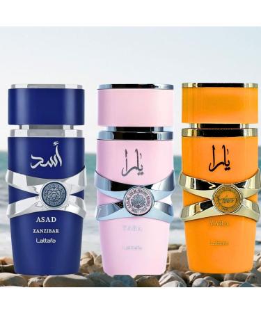 LATTAFA Yara Yara Tous & Asad Zanzibar EDP Sprays 100ML (3.4 OZ) Immerse Yourself In Scents That Redefine Elegance. (PREMIUM BUNDLE) - Buy Online on GoSupps.com