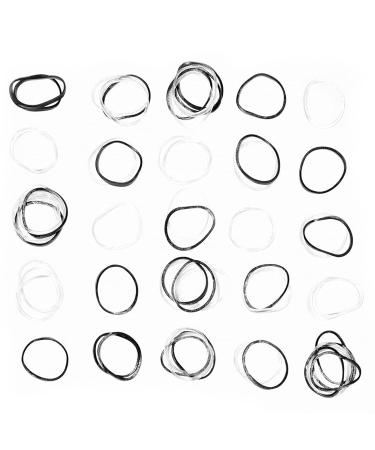 300Pcs Clear Elastic Hair Ties with Organizer Box - Ideal for Thin or Thick Hair - Baby Hair Ties - Hair Accessory by B1jounie YA (BLACK&CLEAR) - Buy Online on GoSupps.com