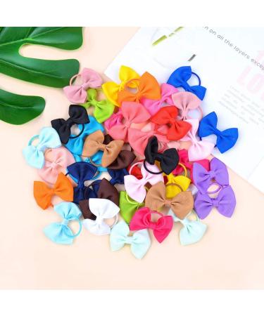 Choicbaby 40PCS 2 Baby Hair Ties Boutique - Multicolor Elastic Ponytail Rubber Bands for Newborns to Toddlers - Buy Online on GoSupps.com