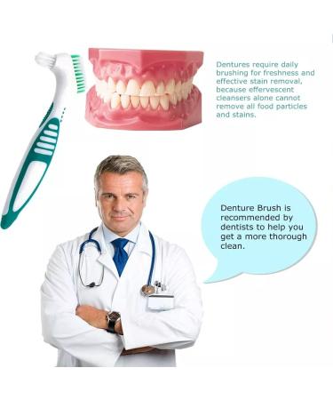 Double Bristle Head Toothbrushes for Dental Care | Prostheses Cleaning | Ergonomic & Multi-Layered Bristles - Shop Internationally - Buy Online on GoSupps.com