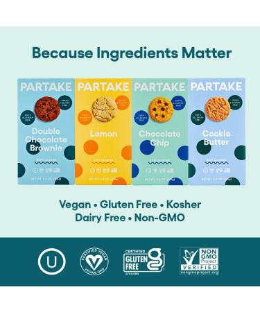 Partake Foods Soft Baked Vegan Cookies 4 Box Variety Pack - Vegan & Gluten Free Snack for Kids - Buy Online on GoSupps.com