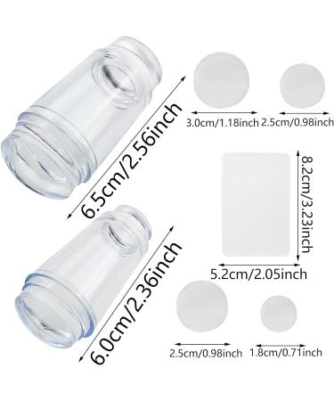 2 PCS Nail Stamp Double Sided Nail Art Jelly Stamper French Manicure Kit Silicone Nail Stamper French Tip with Scraper for Nails Manicure Tools - Buy Online on GoSupps.com