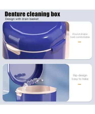 Blue Denture Container for Safe Prosthesis Storage | Dissose Dinner Box for Tooth Care - Buy Online on GoSupps.com