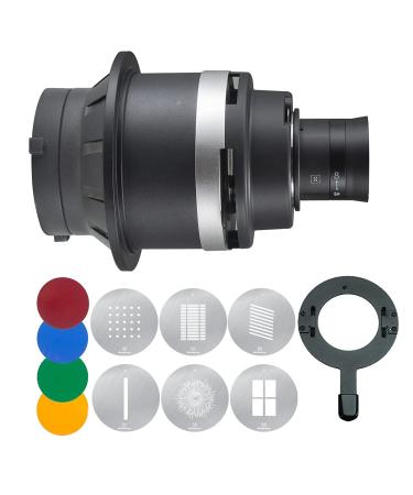 WELLMAKING S-90L Optical Snoot with Lens Condenser Bowens Mount Portable and Lightweight for Led Light, Light Control Photograph Device for Indoor/Outdoor Shooting Suit for LED Continuous Light only