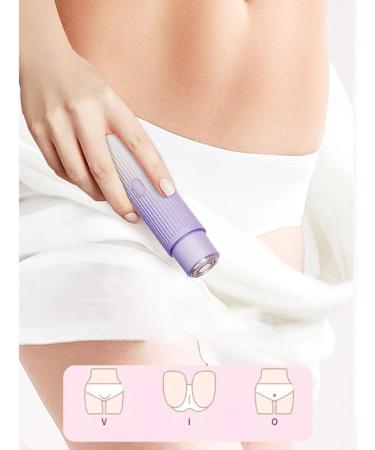 Besreey Bikini Trimmer for Women 2in1 Womens Shaver Double Pubic Hair Trimmer Electric Shaver Grooming Tool Hair Remover for Facial Bikini Armpit Arm Lilac - Buy Online on GoSupps.com
