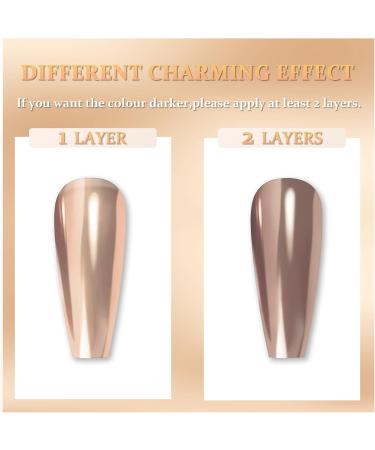 Metal Nail Polish Mirror Nail Varnish Quick Drying Metallic Effect Nail Art Polish (002) - Buy Online on GoSupps.com