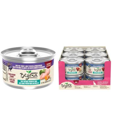 Beyond Grain Free Natural Wet Cat Food Variety Pack (Turkey + Sweet Potato & Spinach | Tuna Mackerel & Carrot)