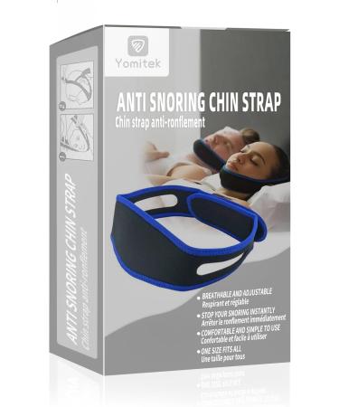 Yomitek Adjustable Anti Snoring Chin Strap Anti Snoring Device Stop Snoring Jaw Strap Comfortably for Men and Women Give You The Best Sleep of Your Life and Snoring Solution Blue - Buy Online on GoSupps.com