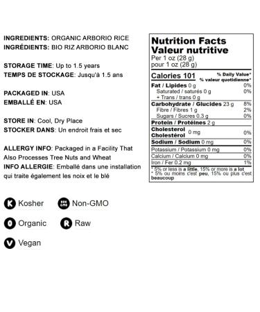 Organic Arborio Rice 4 Pounds | Non-GMO Superfino White Rice from Italy | Vegan & Kosher | Bulk Pack for Creamy Risotto | High Protein Source - Buy Online on GoSupps.com