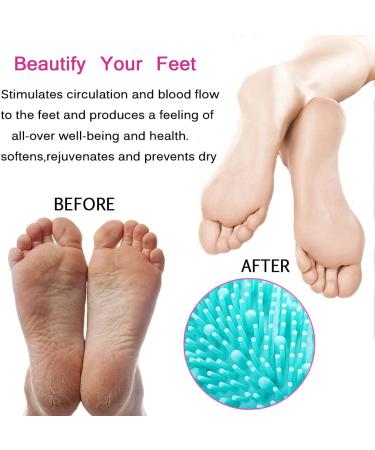 Shower Foot Scrubber Massager Acupressure Mat - Non-Slip Exfoliating Massage Mat for Circulation & Pain Relief (Green) - Buy Online on GoSupps.com