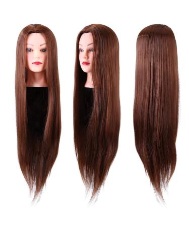 Hairdresser Training Head - Synthetic Fiber Doll Head for Hair Cutting Practice | International Shipping Available - Buy Online on GoSupps.com
