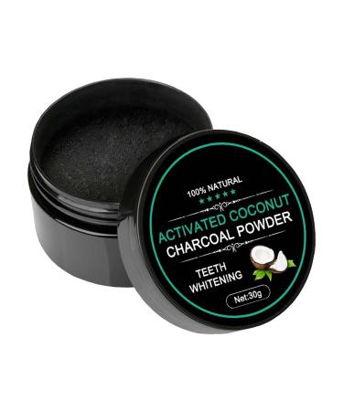 Tooth powder - sweet mint taste tooth whitening powder with charcoal |Activated carbon powder with bamboo toothbrush tooth-aluminum natural toothpaste for removing stains 7 x 7 x 7 cm