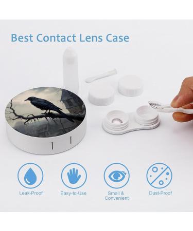 Old Castle & Black Crow Contact Lens Travel Kit - Portable Cute Box with Mirror for Daily Outdoor Use - International Shipping Available - Buy Online on GoSupps.com