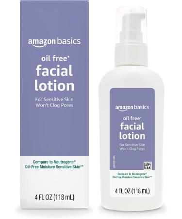 Amazon Brand - Solimo Oil-free Facial Moisturizer for Sensitive Skin, 4 Fluid Ounce, 1 pack 4 Fl Oz (Pack of 1) - Buy Online on GoSupps.com