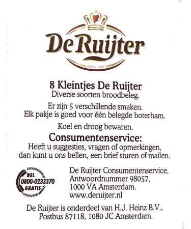 De Ruijter Ruijter Ruijter 8 Small Chocolate Cones 140g Mixed Pack of 10 - Buy Online on GoSupps.com
