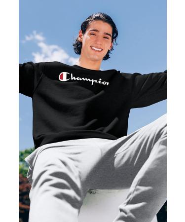 Champion Powerblend Fleece Joggers Sweatpants for Men - Black C Patch Logo (Regular/Big & Tall) - Buy Online on GoSupps.com