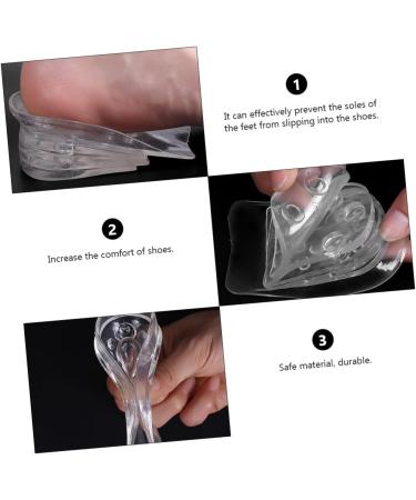 FRCOLOR Transparent Height Increasing Gel Insoles | Shockproof Cushion Inserts for Plantar | Boost Your Height Comfortably - Buy Online on GoSupps.com