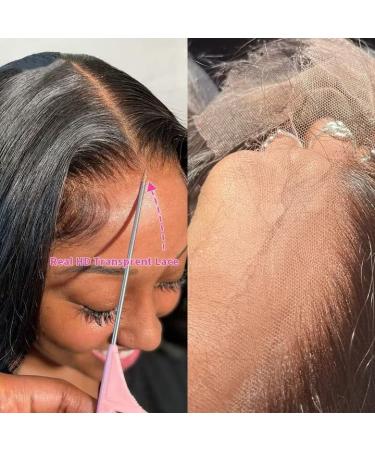 LOVEVOL 40 Inch HD Lace Front Human Hair Wig- 180 Density, Pre Plucked, Deep Part, Transparent Lace- Straight Glueless Wig for Black Women - Buy Online on GoSupps.com