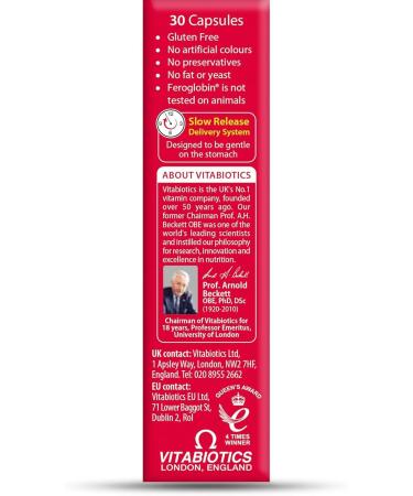 (Pack of 4) UK's Feroglobin Capsules | Gentle Iron - Reduce Tiredness & Fatigue - Buy Online on GoSupps.com