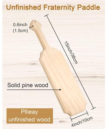 15 Inch Unfinished Wooden Greek Fraternity Paddle - Solid Pine Wood DIY Home Decor - Buy Online on GoSupps.com