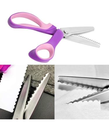 Pinking Shears Scissors for Fabric - 2-Piece Bundle of Zig Zag & Scalloped Shears | 100% Stainless Steel - Ideal Craft Scissors for Decorative Edges - Buy Online on GoSupps.com