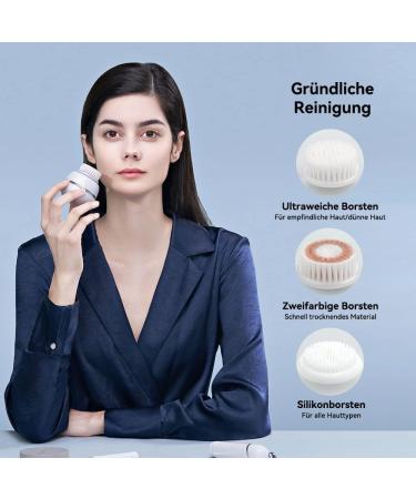 Latest Waterproof Electric Face Brush - 3 Brush Heads Fast Drying Storage UV-C Sanitizing Wireless Charging | All Skin Types - Buy Online on GoSupps.com
