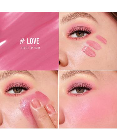 Kimuse Gel Cream Blush - Liquid Blush for a Natural Dewy Finish | 4ml Love-Hot Pink | Best Make-Up for Radiant Cheeks - Buy Online on GoSupps.com