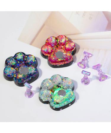 Small Tablet Nail Art Display Board - Cat Flap Tip Peak Stand for Manicure & False Lace | Bright Green Nail Polish Tray - Buy Online on GoSupps.com