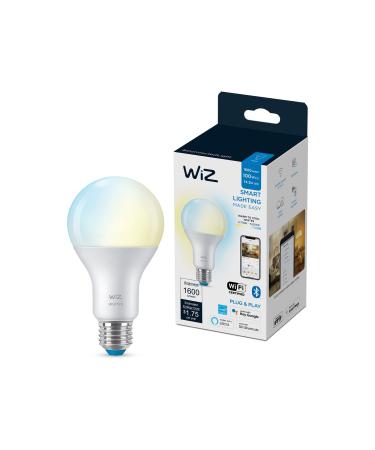 WiZ Connected Color 100W A21 Smart WiFi Light Bulb, Dimmable 2700K - 6500K + RGB, 16 Million Colors,Works Alexa, Google Assistant, and Siri Shortcuts, No Hub Required, White (604280), 1 Bulb A21 Tunable White 1 Count (Pack of 1) - Buy Online on GoSupps.com
