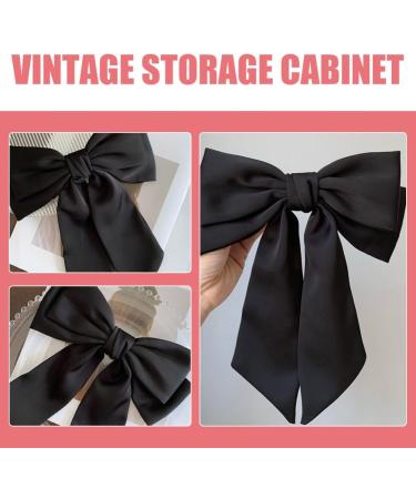 Beaupretty Black Hair Bow Clips Satin Hair Bows Large Hair Bow Clips Big Bow Barrettes Bow Hair Clips Hair Bows for Women Girls for Christmas New Year Daily Wear - Buy Online on GoSupps.com