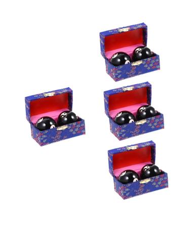 Gatuida 8 STK massage globe stress balls stress balls Chinese hand baoding massage ball Tools hand -rolling massage device made of metal yoga -box handball