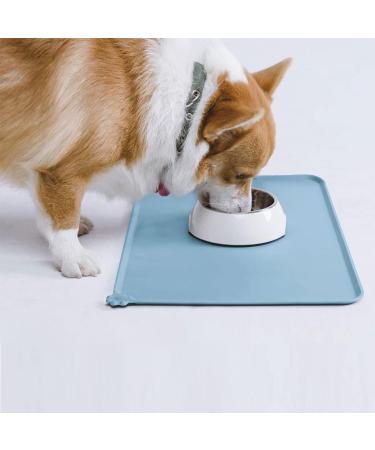 Audwud Silicone Waterproof Pet Feeding Mat - Anti-Slip Dog & Cat Bowl Mat 47x30 cm - Slate Color - Buy Online on GoSupps.com