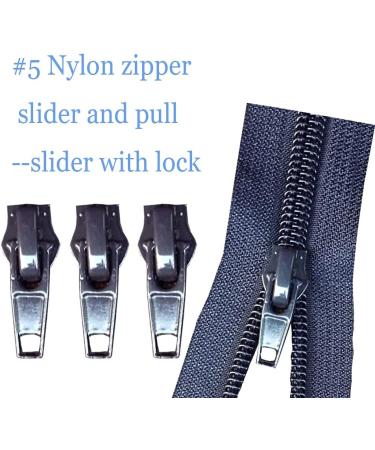 Zipper Repair Kit: 12 Pcs Sliders with Pull and Stops for Coats, Jackets - Metal, Plastic, Nylon Coils - Buy Online on GoSupps.com