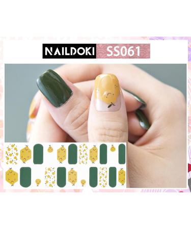 NAILDOKI Nail Stickers - 6 Sheets x 22 Pieces Full Wraps Self-Adhesive Gel Nail Art Decals - Buy Online on GoSupps.com