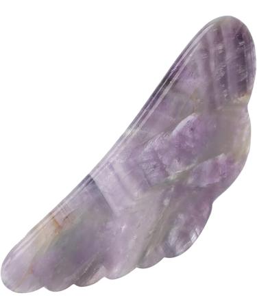 Verdant Touch Amethyst Gua Sha Scraping Board - Portable Facial Massage Tool for Spa & Acupuncture Therapy - Buy Online on GoSupps.com