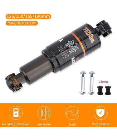 JFOYH Bicycle Oil Spring Shock Rear Shock Absorber 125mm 850lbs + Accessories - Buy Online on GoSupps.com