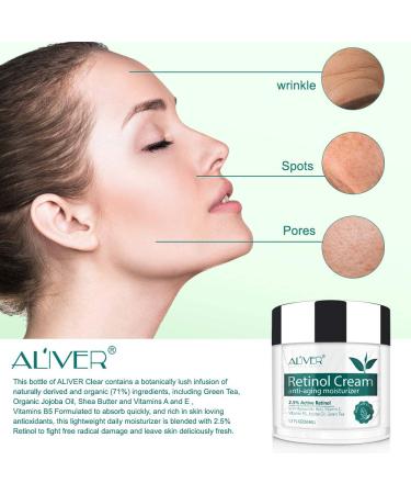 Retinol Face Cream | Anti-Aging Collagen & Hyaluronic Acid Moisturizer | Smooth Wrinkles & Fine Lines - Buy Online on GoSupps.com