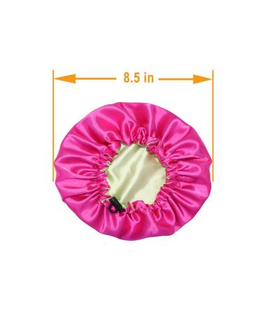 Adjustable Kids Satin Bonnet | Reversible & Breathable | Red Pink | 0-36 Months - Buy Online on GoSupps.com