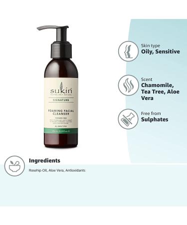 Sukin Foaming Facial Cleanser 4.23 fl oz - Natural, Sulfate-Free Skincare - Buy Online on GoSupps.com