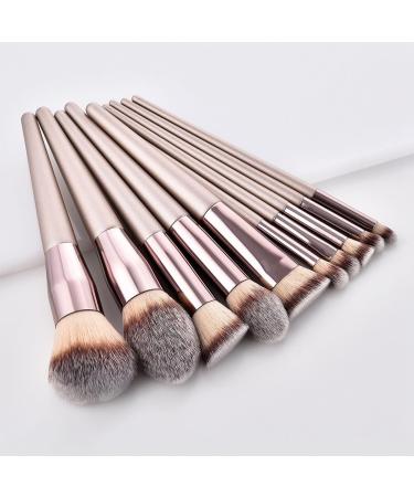 SRMAN 10Piece Makeup Brushes Champagne Gold Foundation Brushes Eye Shadow Brushes - Buy Online on GoSupps.com