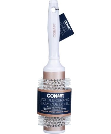 Conair CD702GNC Double Ceramic 1.25" Curling Iron & Double Ceramic Thermal Round Blow Drying Brush For Women Men All Hair Types-Lengths (58778WC -4CT) White - Buy Online on GoSupps.com