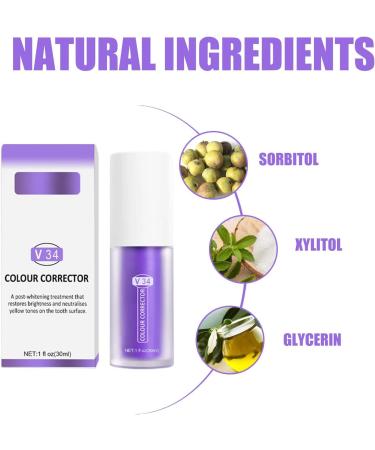 OVEALLGO Purely Vegetable Tooth White Mousse - Herbal Toothpaste for Whiter Teeth | 3-Pack Professional Formula - Buy Online on GoSupps.com